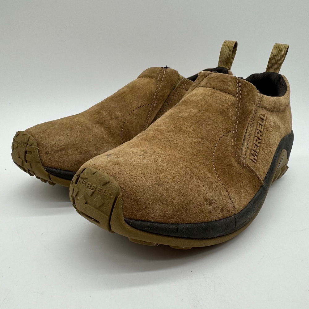 Merrell Jungle Moc Shoes Mens US 8 Tan Brown Suede Slip On Loafers